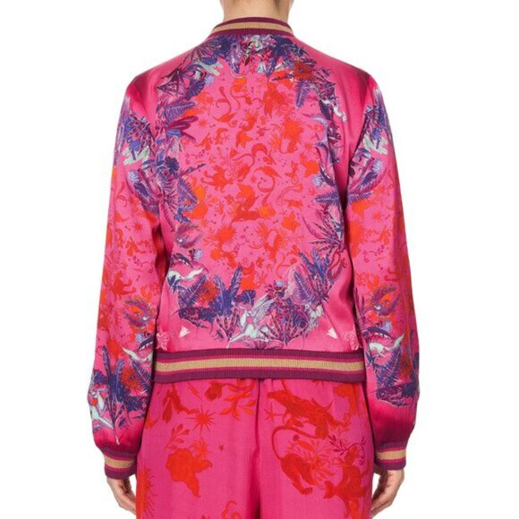 Camilla Tropic Of Neon Bomber Jacket Reversible Small b96E - Picture 11 of 14